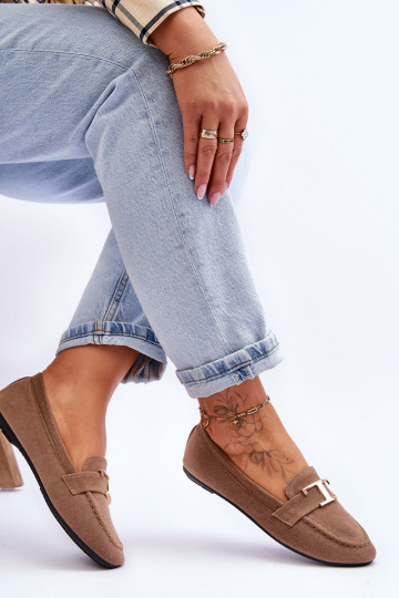 Klasikiniai Slip On Loafers Beige Carly