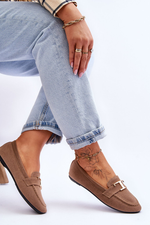 Klasikiniai Slip On Loafers Beige Carly