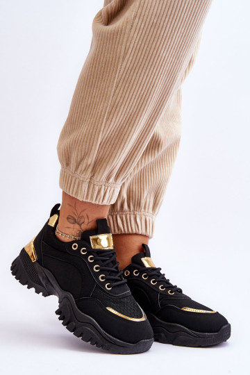 Juodi klasikiniai platforminiai sportbačiai Need It 2