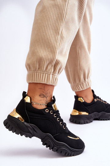 Juodi klasikiniai platforminiai sportbačiai Need It