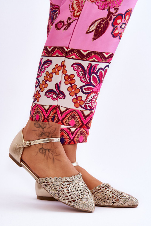 Elegantiški moteriški sandalai, auksiniai Sheia