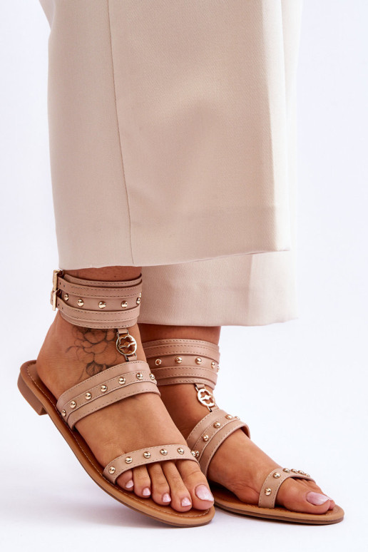 Unikalūs moteriški sandalai su smeigtukais Selina