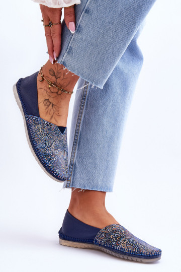 Moteriškos odinės balerinos Maciejka 01930-103 Tamsiai...