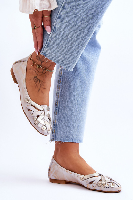 Klasikinės odinės moteriškos balerinos Maciejka...