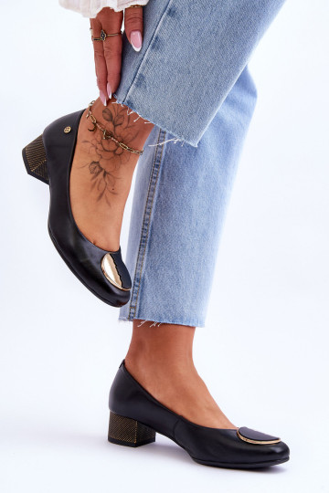 Odiniai žemakulniai aukštakulniai Maciejka 05960-01 Juoda