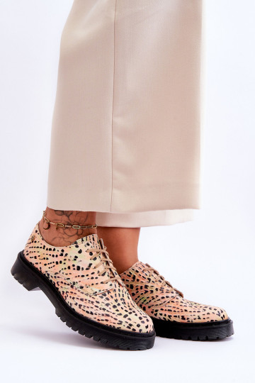 Moteriški odiniai brogues Oxfords Maciejka 04087-18 oranžinė ir juoda