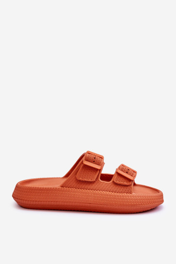 Moteriškos porolono sandalai su juostelėmis, oranžinės... 2