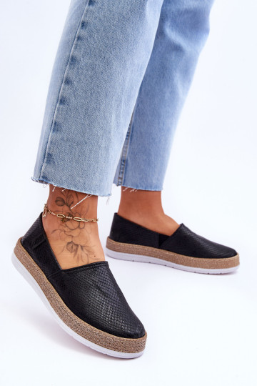 Eko odos Espadrilės Loafers Big Star LL276002 Juoda 2