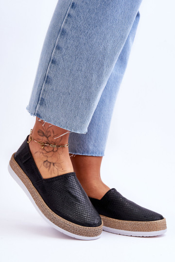 Eko odos Espadrilės Loafers Big Star LL276002 Juoda
