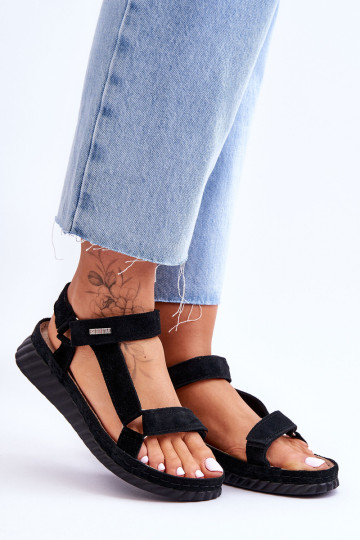 Big Star Suede Velcro sandalai LL276011 juodi