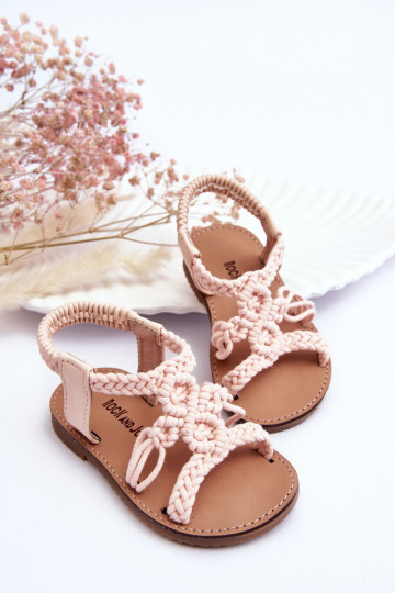 Vaikiški pinti užsegami sandalai Pink Tracy 2