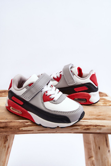 Vaikiški platforminiai sportiniai bateliai baltai raudoni... 2