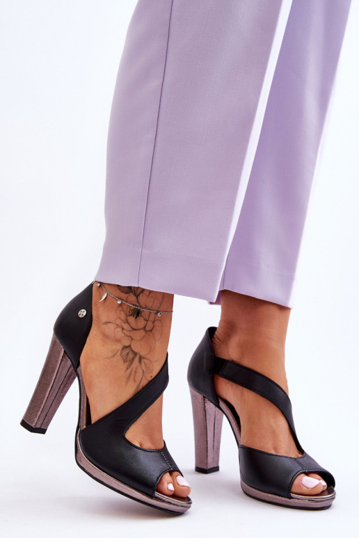 Slip-on Heels Odiniai sandalai Maciejka...