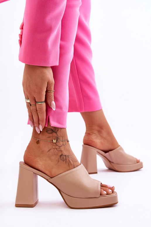 Eko odos aukštakulniai smėlio spalvos Livesa