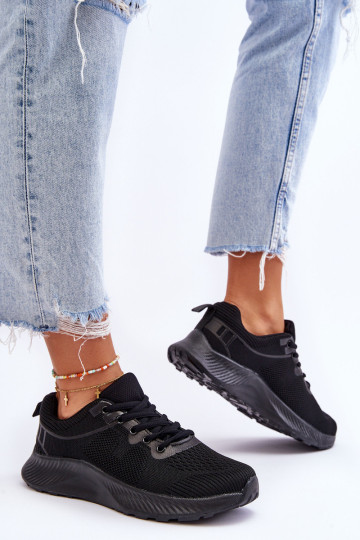 Klasikiniai moteriški sportiniai suvarstomi batai Black Darla
