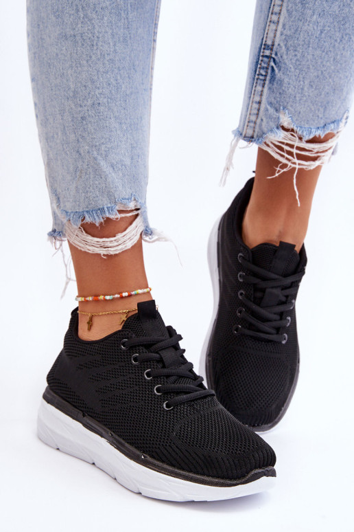 Suvarstomi moteriški sportiniai bateliai Juodi...