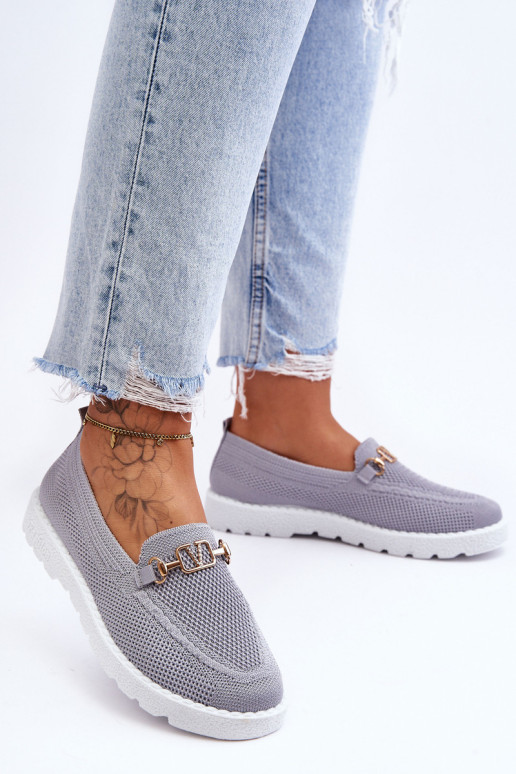 Moteriški sportbačiai su puošmena pilka Alena