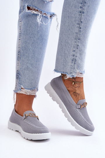 Moteriški sportbačiai su puošmena pilka Alena