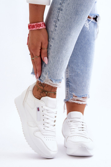 Eko odos suvarstomi platforminiai sportiniai batai White Merida