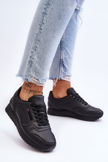 Eko odos suvarstomi platforminiai sportiniai batai Black Merida