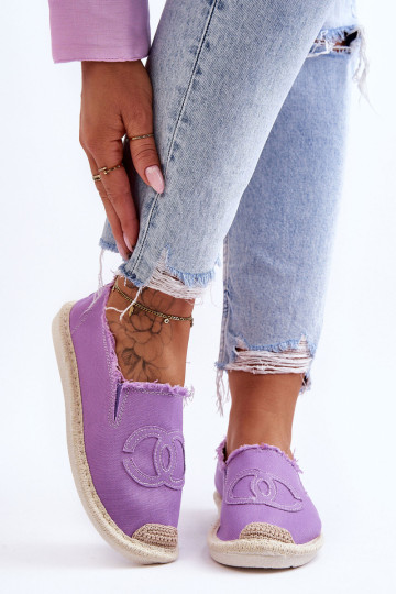 Violetinės spalvos moteriškos espadrilės 2