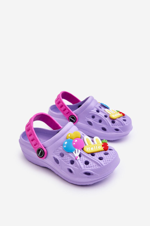 Vaikiški putplasčio lengvi sandalai violetiniai...