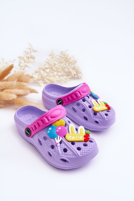 Vaikiški putplasčio lengvi sandalai violetiniai...