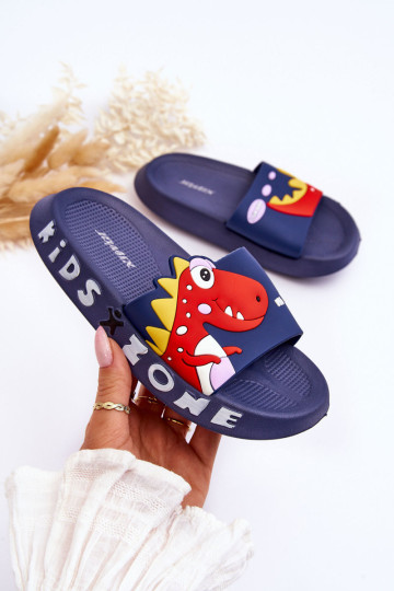 Vaikiškos putplasčio šlepetės Dinozaurų tamsiai mėlynos... 2