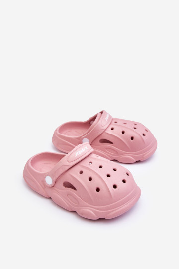 Vaikiškos porolono šlepetės Pink Debesuota 2