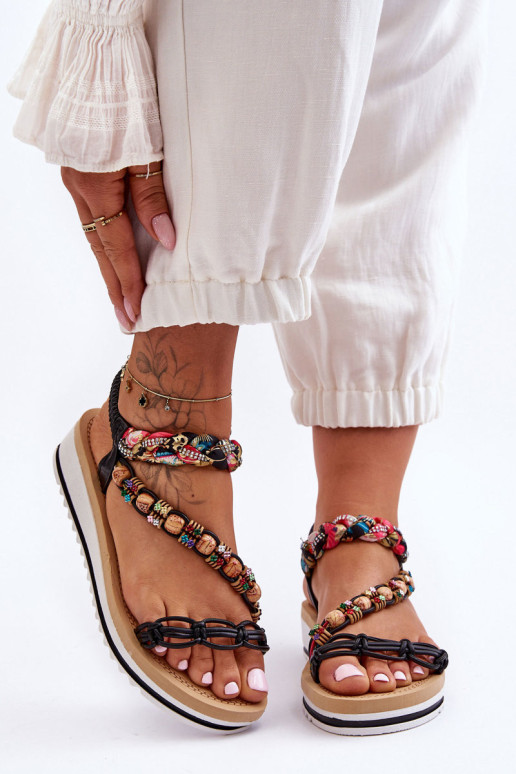 Patogūs moteriški sandalai su pleištiniais...