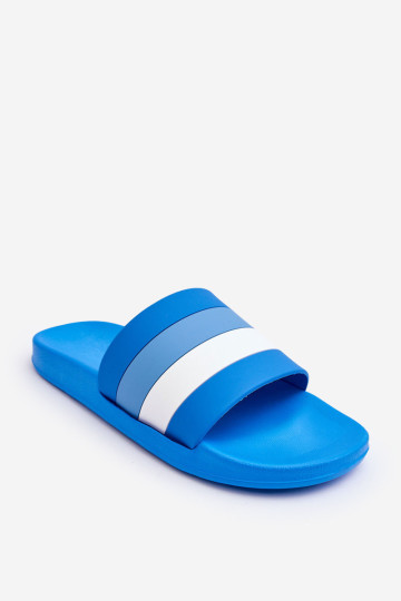 Vyriškos dryžuotos šlepetės Blue Vision 2