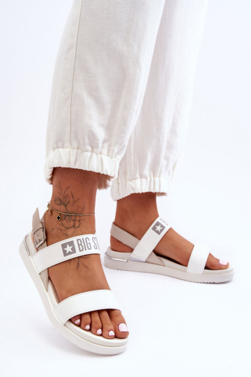 Moteriškos plokščios basutės Big Star LL274939 Baltos 2