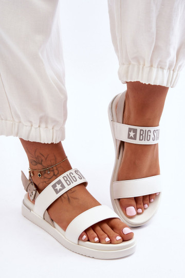 Moteriškos plokščios basutės Big Star LL274939 Baltos