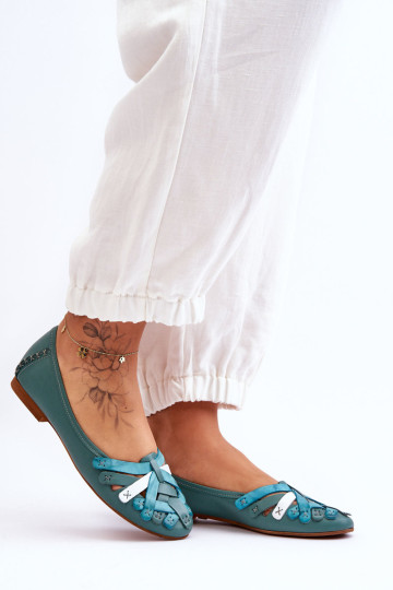 Klasikinės odinės moteriškos balerinos Maciejka 01358-36... 2