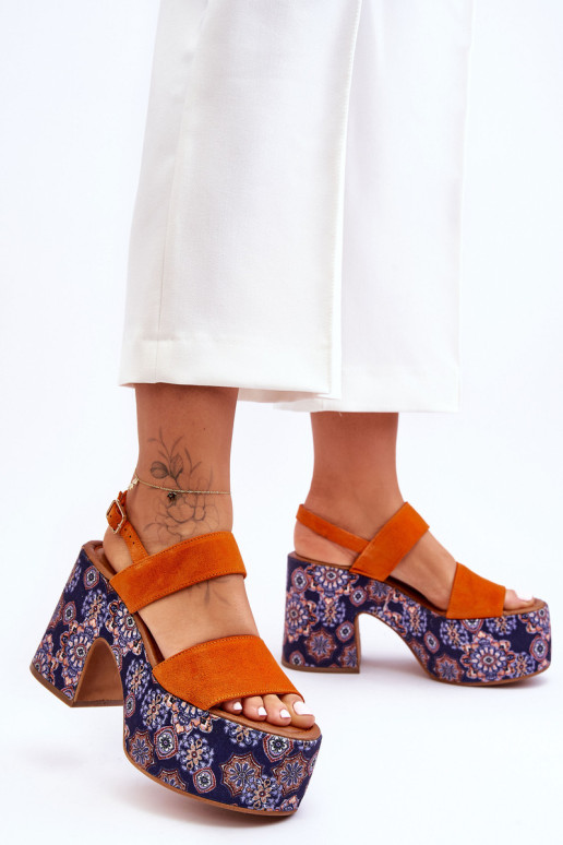 Odiniai aukštakulniai sandalai Maciejka...