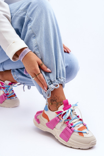 Madingi suvarstomi moteriški sportiniai batai smėlio... 2