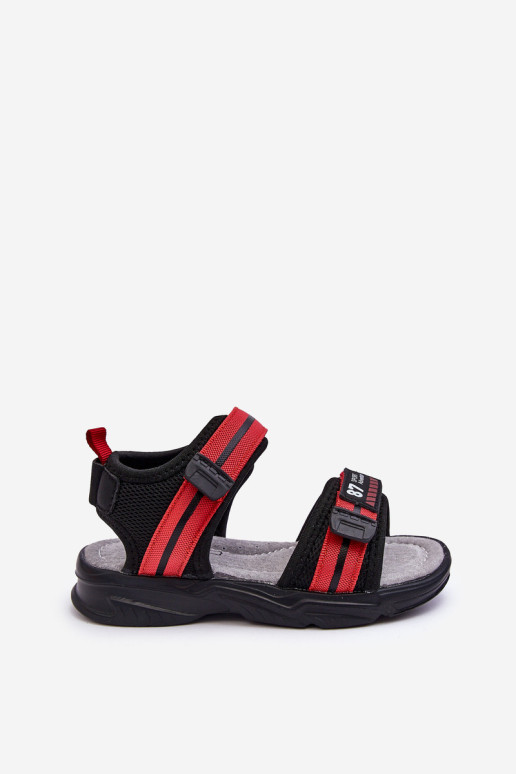 Lengvi Velcro vaikiški sandalai Red Brando