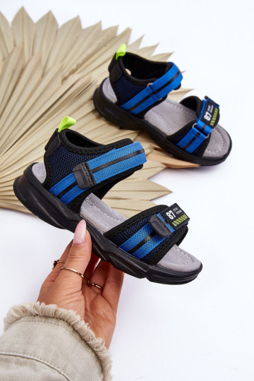 Šviesūs Velcro vaikiški sandalai Blue Brando