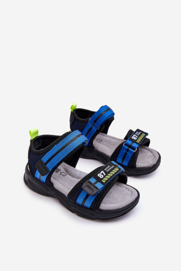 Šviesūs Velcro vaikiški sandalai Blue Brando