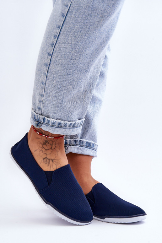 Moteriški užsegami sportbačiai Navy Versali