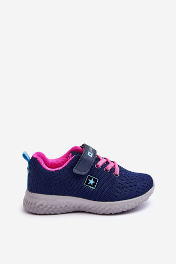 Vaikiški sportiniai bateliai su Velcro Navy Blue Brego 2