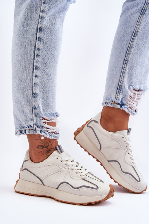 Moteriški sportiniai batai smėlio spalvos Faro