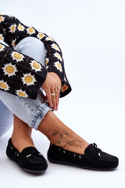 Moteriški zomšiniai batai, juodi Si Passione