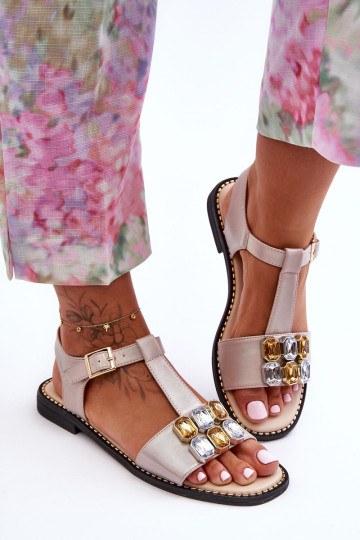 Moteriškos SBarski basutės su akmenukais KV-2775-30 Beige