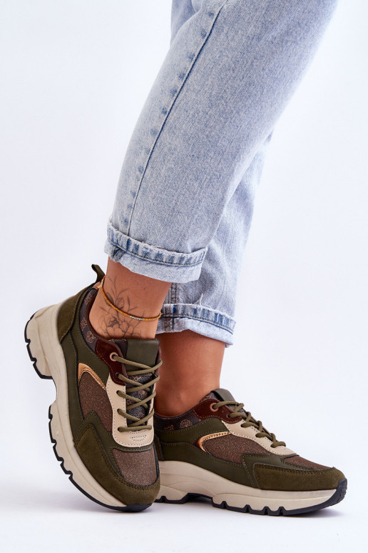 Platforminiai sportbačiai su raišteliais Green...