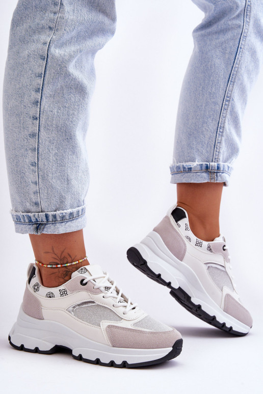 Platforminiai suvarstomi sportiniai batai White...