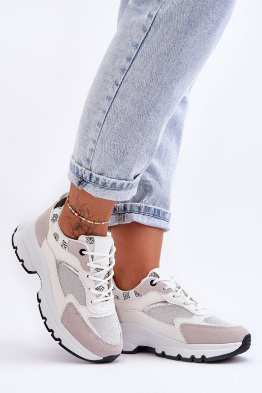 Platforminiai suvarstomi sportiniai batai White...