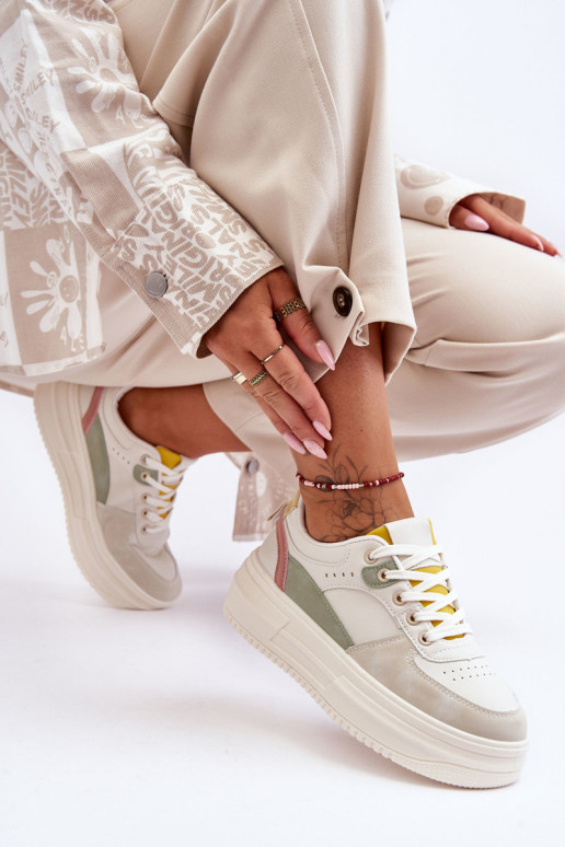 Moteriški sportiniai batai ant daugiaspalvės...