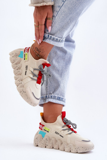 Smėlio spalvos Evolution madingi sportbačiai 2