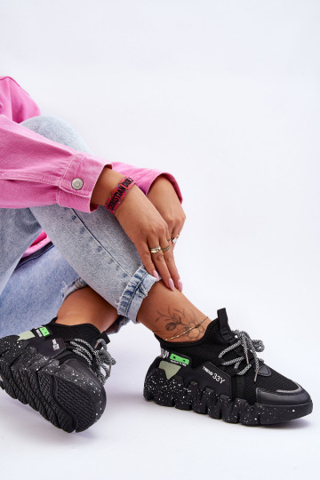 Užsegami madingi sportbačiai Black Evolution